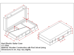 Hard Electric Guitar Case fits Most St 